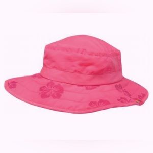 Sun Protection Zone Kids SPF 50+ safari sun hat pink flowers
